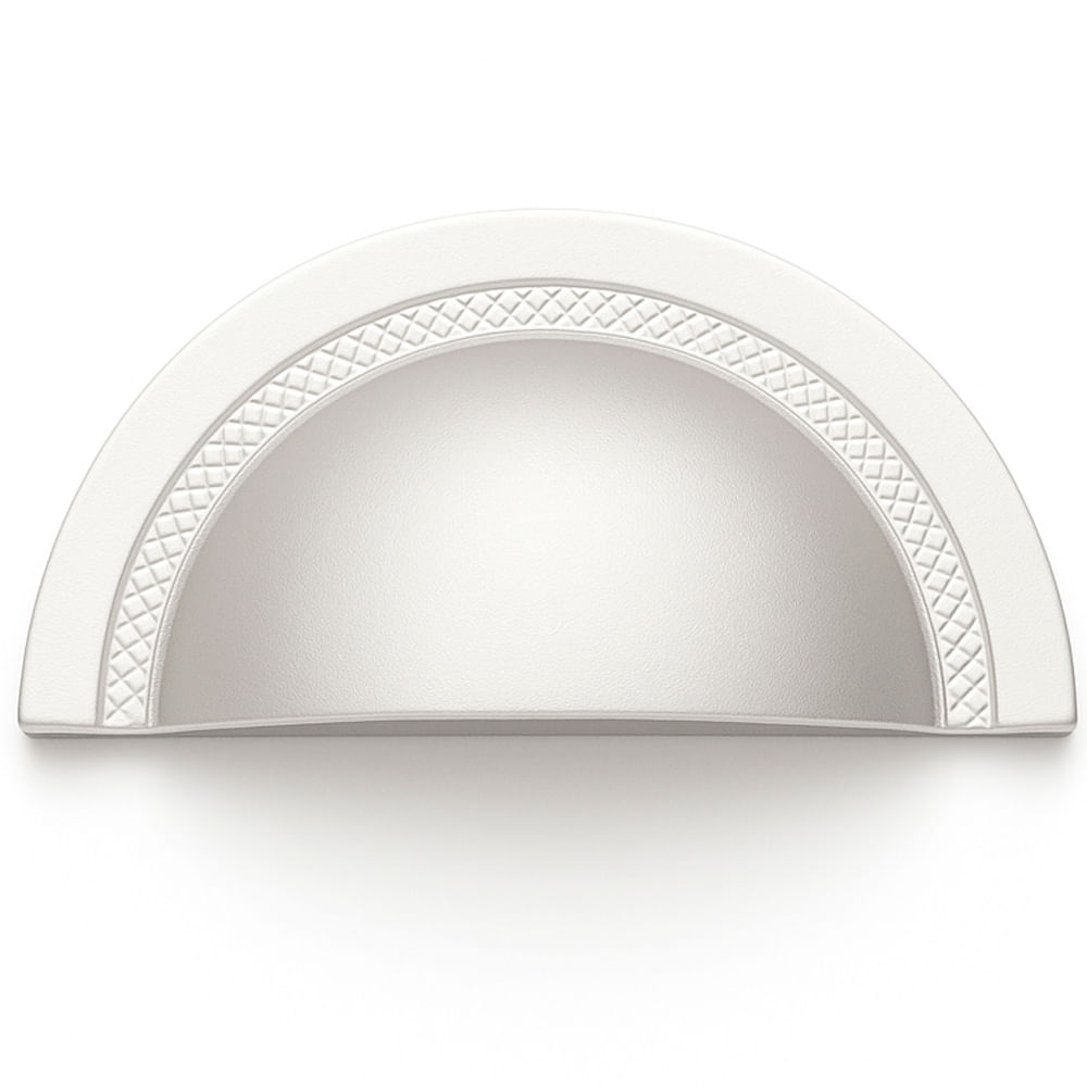 Puxador Concha Shell 64mm Branco Zen